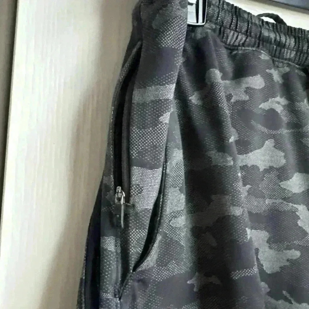 Lululemon Surge Camo Short 8” Lined Variegated Mesh Black Grey Size Large - Picture 2 of 5